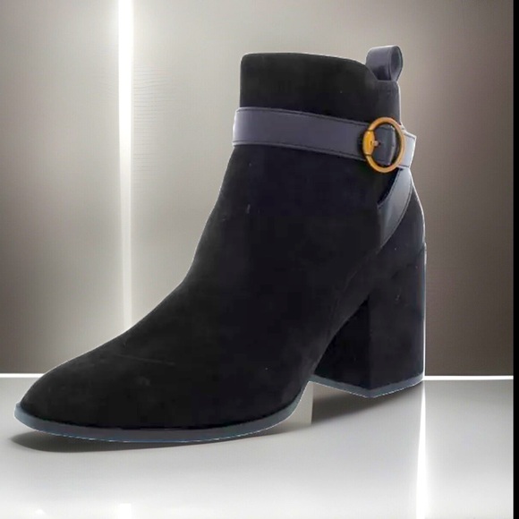 Vionic Women's Tenley Bootie Leather Suede Water Repellent Block/Square Toe - Picture 9 of 15